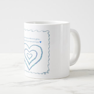 Valentinstag Kaffee Tasse Blauen Herzen Liebe
