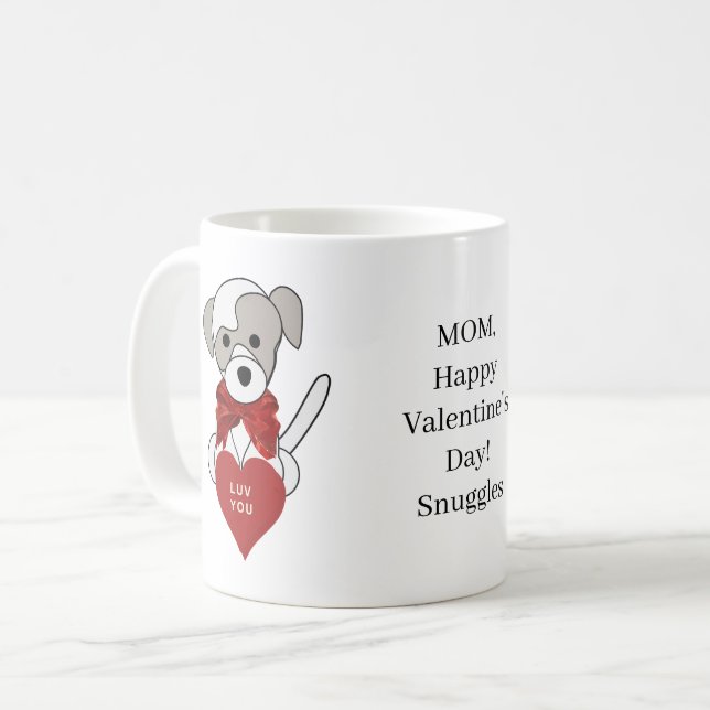 Valentinstag-Kaffeepause Kaffeetasse (Vorderseite Links)
