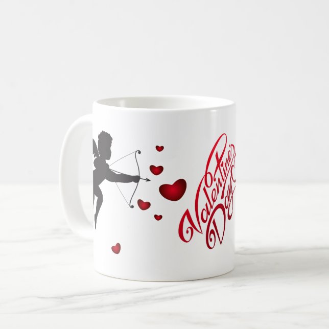 Valentinstag Kaffeetasse (Vorderseite Links)