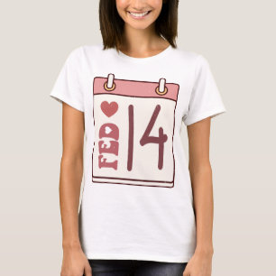 Valentinstag-Kalender T-Shirt
