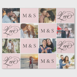 Valentinstag Kalligrafie Fotosammlung Geschenkpapier