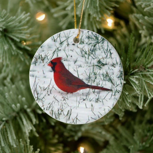 Valentinstag Kardinal Keramik Ornament (Baum)