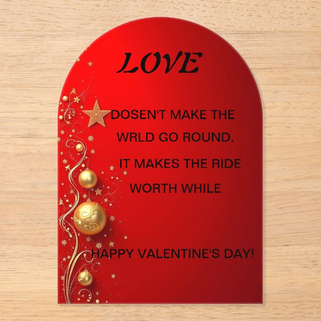 Valentinstag-Karte Acryleinladungen (Vorderseite)