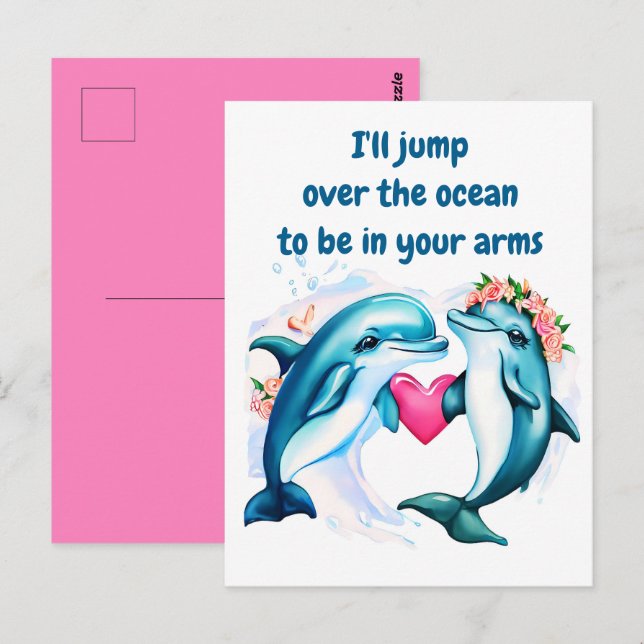 Valentinstag-Karte der niedlichen Liebe Postkarte (Vorne/Hinten)