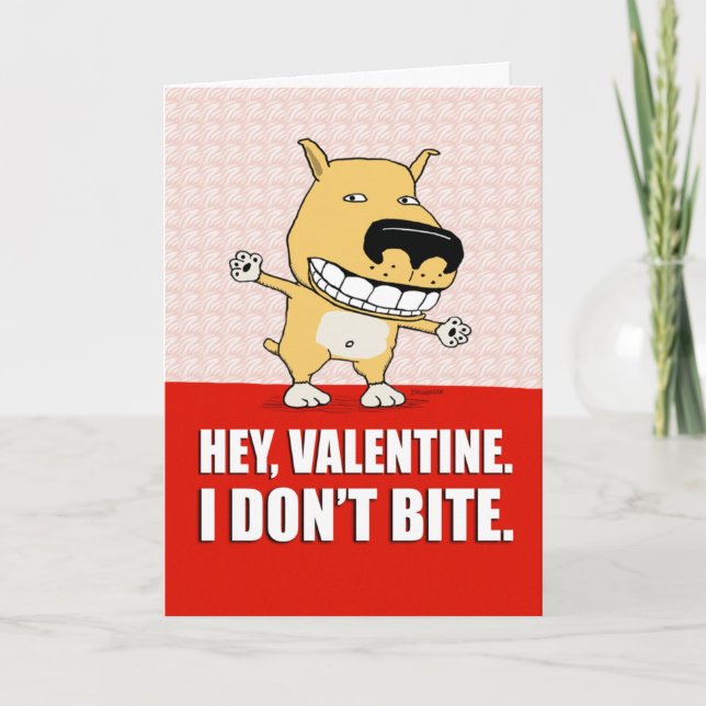 Valentinstag-Karte des Hundes Feiertagskarte (Vorderseite)