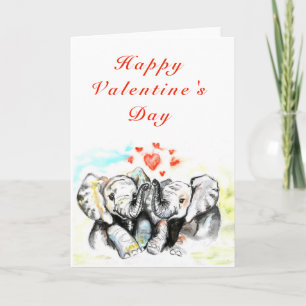 Valentinstag-Karte des niedlichen Paares Karte