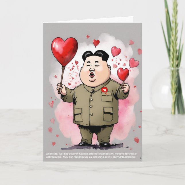 Valentinstag-Karte des Obersten Führers Dankeskarte (Vorderseite)