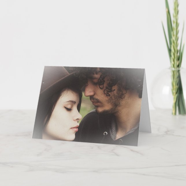 Valentinstag-Karte des personalisierten Fotos Karte (Vorderseite)