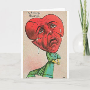 Valentinstag-Karte des viktorianischen gebrochenen Feiertagskarte