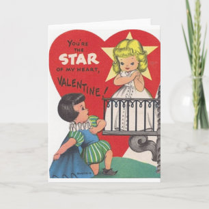 Valentinstag-Karte des Vintagen Theaters Feiertagskarte