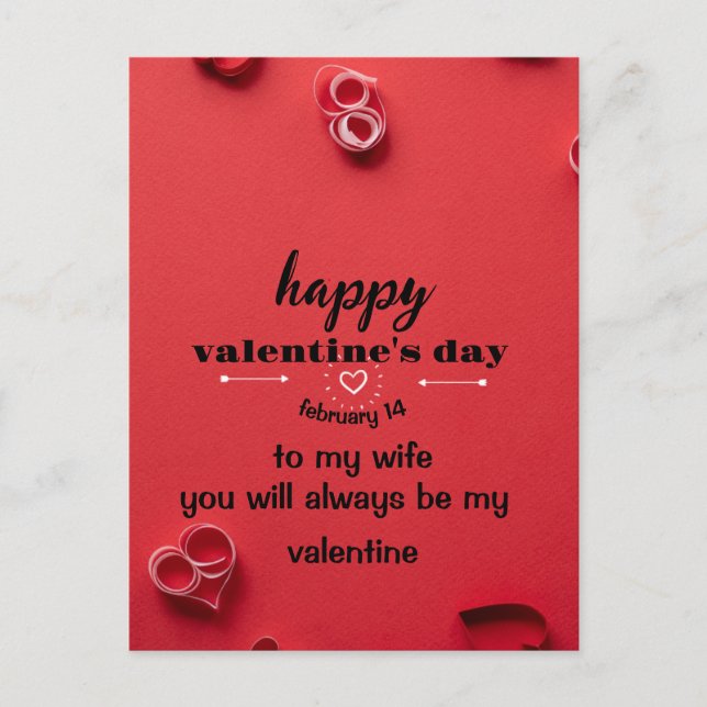 Valentinstag-Karte Feiertagspostkarte (Vorderseite)