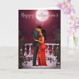 Valentinstag-Karte für das Schwarze Paar Karte