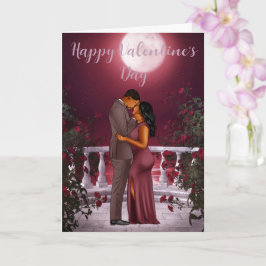 Valentinstag-Karte für das Schwarze Paar Karte