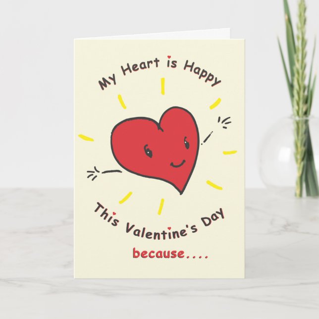 Valentinstag-Karte für den Freund Feiertagskarte (Vorderseite)