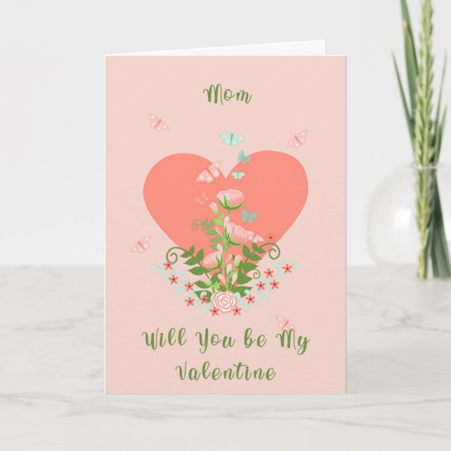 Valentinstag-Karte für die Mama Karte (Vorderseite)
