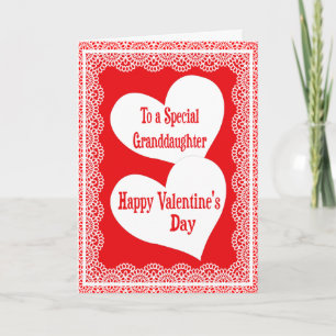 Valentinstag-Karte für Enkelin Feiertagskarte