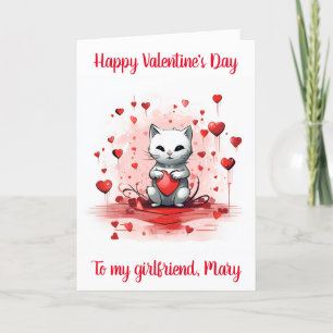 Valentinstag-Karte für Freundin Dankeskarte