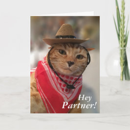 Valentinstag Karte für Katzenliebhaber und Cowboys