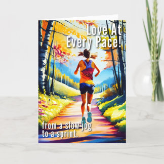 Valentinstag-Karte für Läufer Dankeskarte