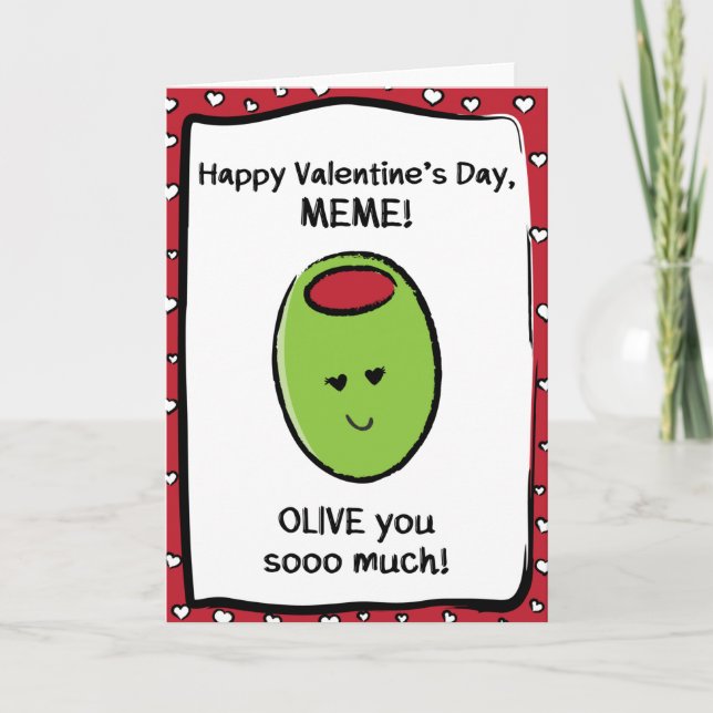 Valentinstag-Karte für Meme Karte (Vorderseite)