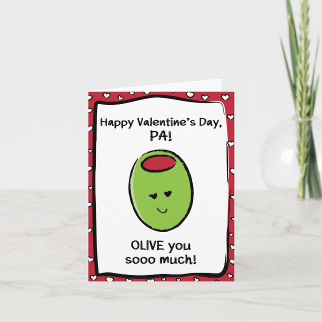 Valentinstag-Karte für Pa Karte (Vorderseite)