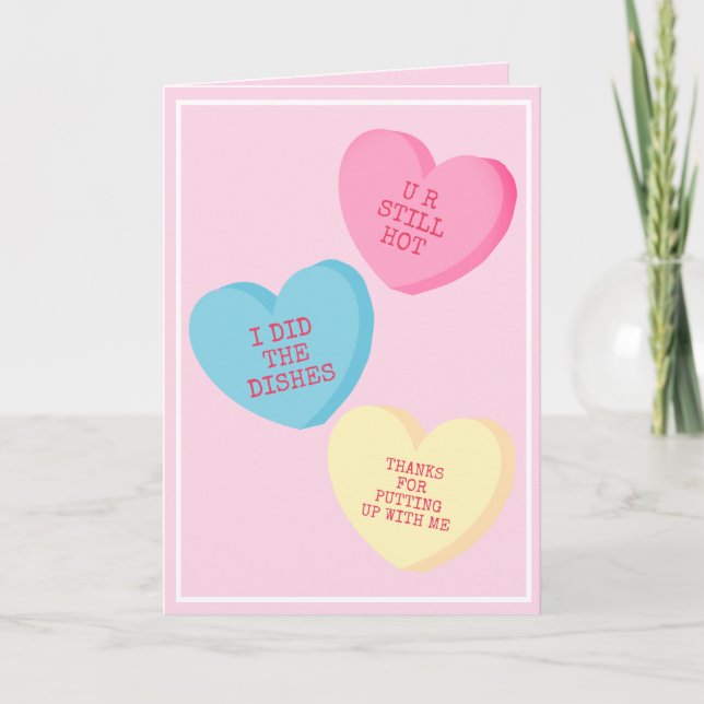 Valentinstag-Karte für personalisierte Bonbons Karte (Vorderseite)