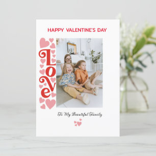 Valentinstag-Karte für personalisierte Fotos Feiertagskarte
