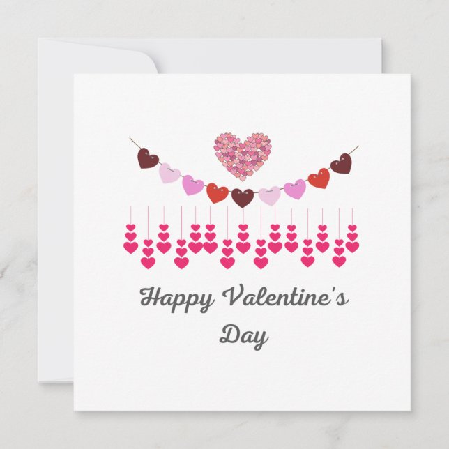 Valentinstag-Karte Herz-Valentinstag-Karte Karte (Vorderseite)