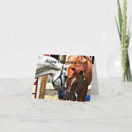 Valentinstag-Karte mit Pferden Feiertagskarte