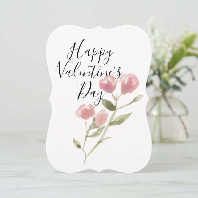 Valentinstag-Karte personalisiert Einladung (Stehend Vorderseite)