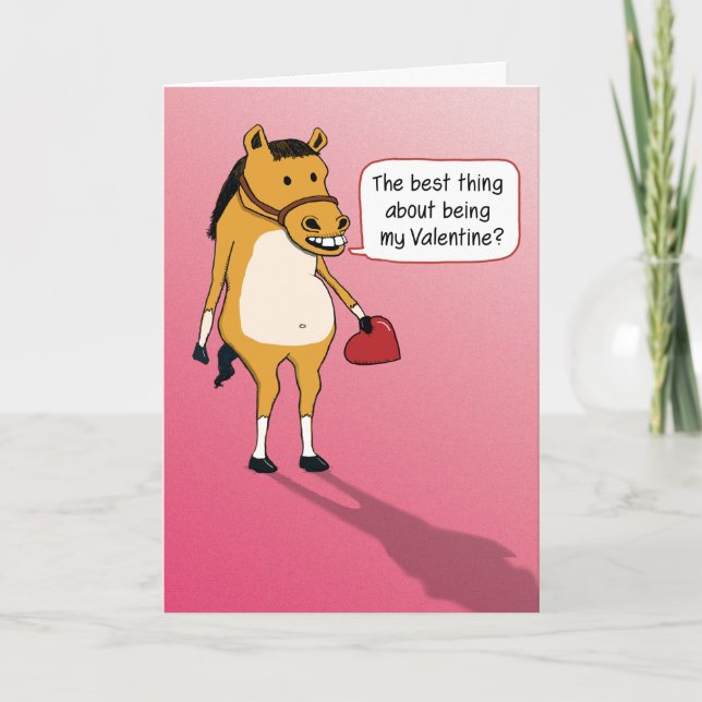 Valentinstag-Karte: Pferdespiel Feiertagskarte (Vorderseite)