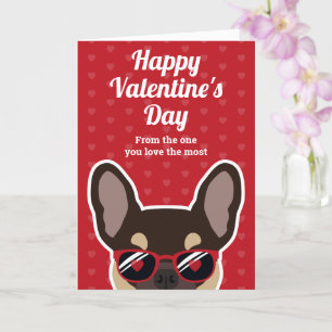 Valentinstag-Karte von Brown Tan French Bulldog Karte