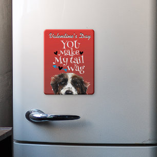 Valentinstag-Karte..von Ihrem St. Bernard Kühlschr Magnet