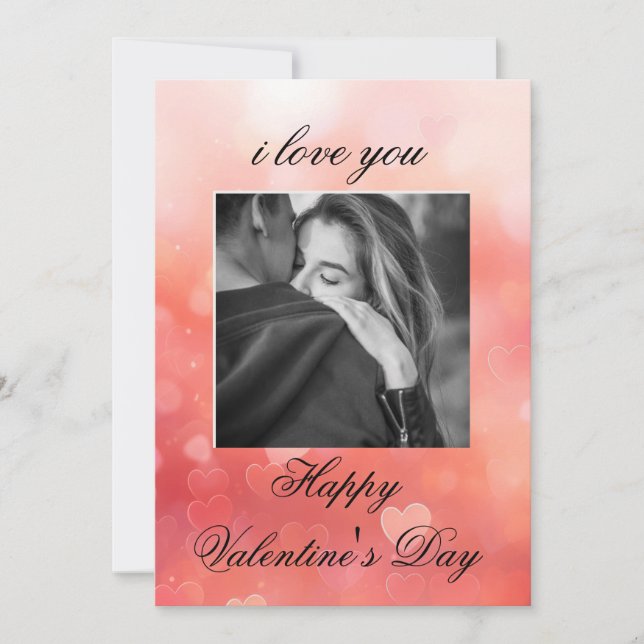 VALENTINSTAG-KARTEN GESCHENK EINLADUNG (Vorderseite)
