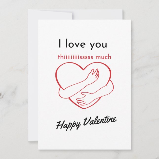 Valentinstag Karten Ideen | Valentinstag Brief (Vorderseite)