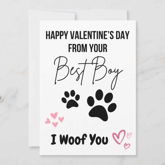Valentinstag Karten vom Hund für die Mama (Vorderseite)