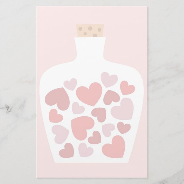 Valentinstag-Kartendesign Briefpapier (Vorderseite)