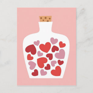 Valentinstag-Kartendesign Feiertagspostkarte