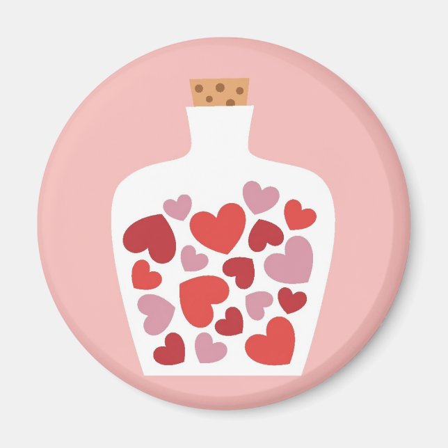 Valentinstag-Kartendesign Magnet (Vorne)