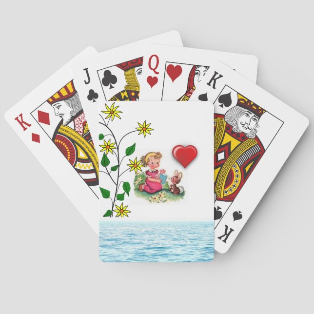 Valentinstag Kartenspiel Spielkarten (Rückseite)