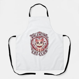 Valentinstag-Katze Lustiges Katzenliebhaber-Design Schürze