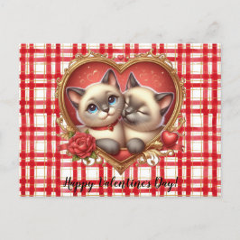 Valentinstag Katze Postkarte