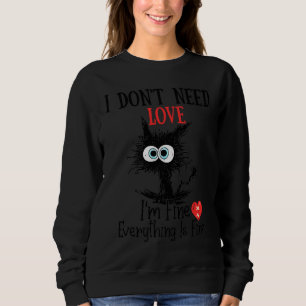 Valentinstag Katze Sweatshirt