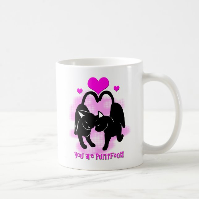 Valentinstag Katzen Kaffeetasse (Rechts)