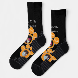 Valentinstag Katzenpfotenabdruck Humor Katzenfoto Socken
