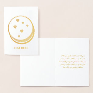Valentinstag-Keks-Sandwich-Herzen Gold Folienkarte