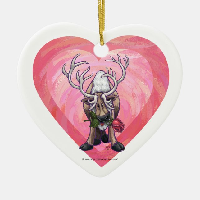 Valentinstag Keramik Ornament (Vorne)