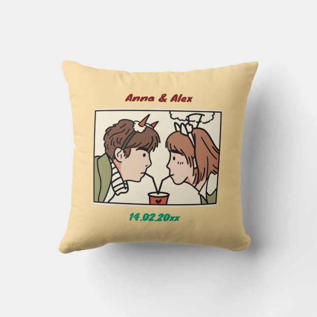 Valentinstag Kissen (Rückseite)