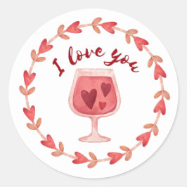 Valentinstag Klassischer Rundaufkleber Runder Aufkleber