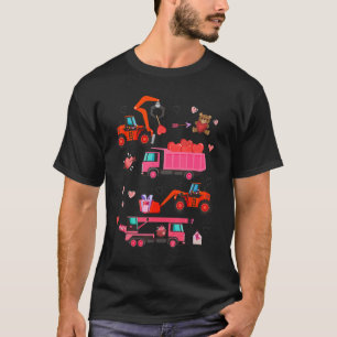 Valentinstag-Kranwagen für Baufahrzeuge T-Shirt